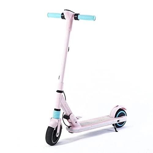 Electric Scooter : jiashibohong Portable Folding Electric Scooter for Kids Adult Unisex, 130W Motor 24V 2.5Ah Battery 2 Wheels E-scooter for Commute, Pink