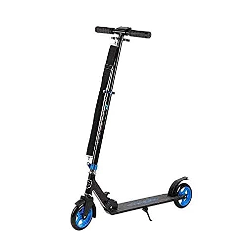 Electric Scooter : JINPENGRAN Scooter, men's / junior / children's folding scooter, unisex, with shoulder strap, adult scooter, commuter pedal car weighs 100 kg, not electric brake, Blue