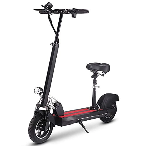 Electric Scooter : JLKDF 48V 10AH Electric Scooter, Foldable E-Bike with LED Display, 800W Powerful Motor, Dual Braking System, 100 Miles Range, for Adults Kids