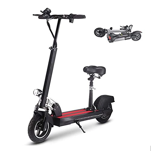 Electric Scooter : JLKDF Electric Scooter, 70 Km Long-Range, Up To 40 Km / H with 8.5 Inch Inflation Rubber Tires, Portable And Folding E-Scooter for Adults And Teenagers, Black, 48V21A 70km