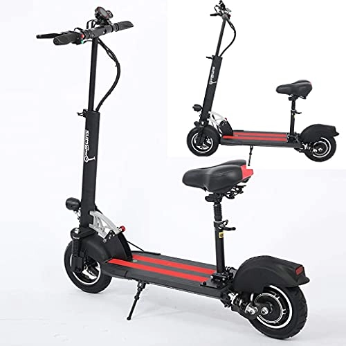 Electric Scooter : JLKDF Folding Electric Scooter 500W Motor 48V 13Ah Max 45Km / H 10 Inch Tire 120Kg Load Containing Seats for Adult