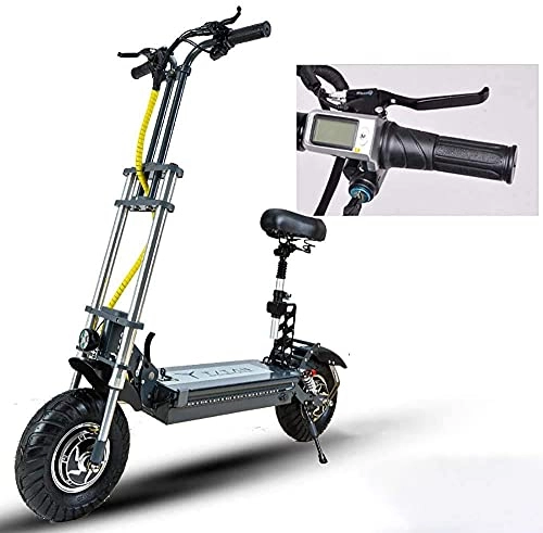 Electric Scooter : JLKDF ZGGYA Electric Scooter Adult Fast, Front Rear Dual Oil Disc Brakes + EBAS Electronic Brakes, Motor Power 5400W Single Drive 2700W Speed 85KM / H Endurance 150KM, Portable Foldable