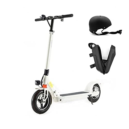 Electric Scooter : JOYOR Electric Scooter Autonomy 40-50 km Electric Scooters Adults 3 Speed Levels X5S Model (Scooter White + Helmet + Bag)