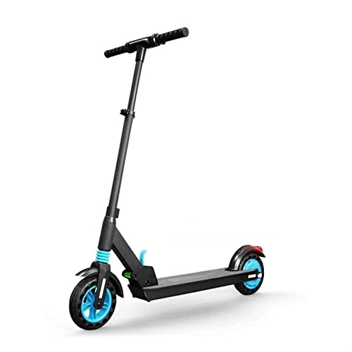 Electric Scooter : JUSTQIJUN Motor 8inch Tires Foldable Electric Scooter (Color : Black)