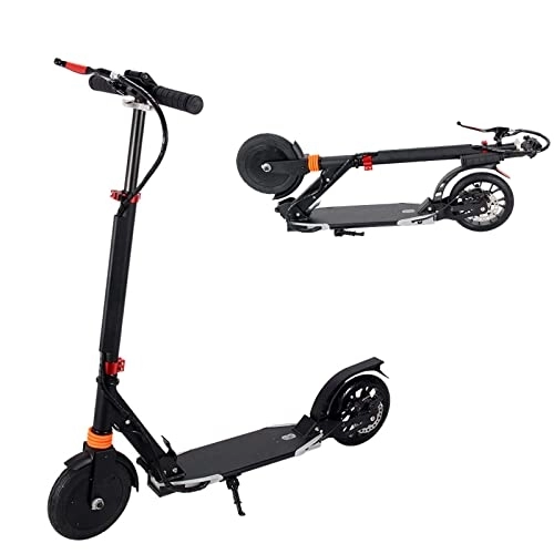 Electric Scooter : KAPLAR Adult Foldable Electric Scooter, Weight Capacity 220Ibs Night Safety Light Shock-absorbing Design Aluminum Alloy Material 180W Motor Dual Brake 8km Driving Range