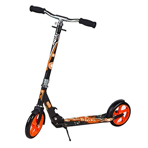 Electric Scooter : Kick Scooter, Fashion Scooter, Foldable Adult Youth Two-wheeled Scooter, 2 20CM PU Wheels, Height Adjustable (non-electric)