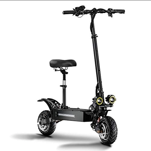 Electric Scooter : KUANDARMX Safety Electric Scooter, Floding E Scooter for Adults, Motor Power 2 * 1700 W, Max Speed 85KM / H 11 Inch Vacuum Tire gift
