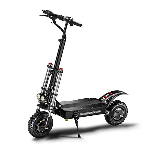 Electric Scooter : Leetianqi Electric Scooter 5400W Dual Motor And 60V36Ah Battery 85km / h Double Suspension 11inch Foldable Commuting Scooter With Seat