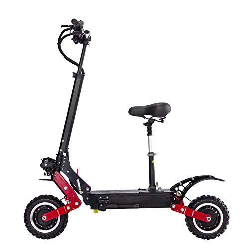 Electric Scooter : Leetianqi Electric Scooter Adults, Adult Electric Scooter 60V5600W Dual-drive Off-road Electric Scooter With Disc Hydraulic Brake USB Charger
