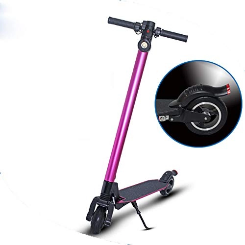 Electric Scooter : LFLDZ Electric Scooter, 36V7.8AH Battery Life 25-30 Km Double Shock Absorption 6 Inch Aluminum Alloy Folding Scooter Two Wheels, Pink