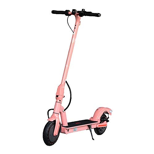 Electric Scooter : LHNEREGLHNEREG 350W Two Wheels Electric Scooter, Folding 8.5 Inch 25Km / H Commute E-Bike with Double Braking System, 30Km Long-Range, Turn Signal Light, for Adults Kids, Pink