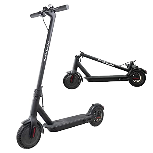 Electric Scooter : LIZONGFQ Electric Scooter Portable Folding E-Scooter with Double Brake System And Three Speed Modes, Max Riding Speed 25Km / H, 8.5 Inches Air Tyre, LCD Display, Scooter Gift for Kids Adults