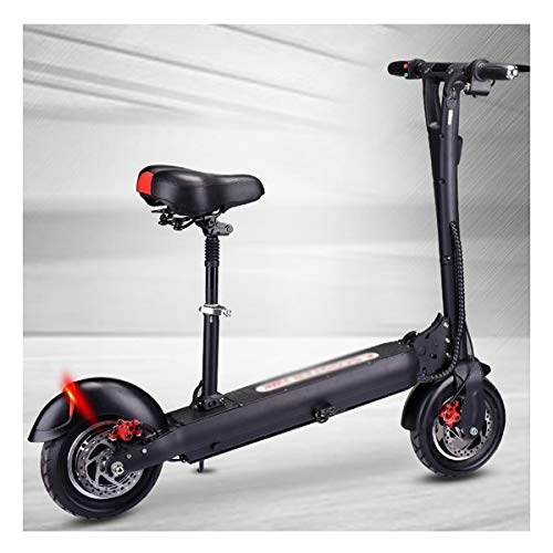 Electric Scooter : LJP Electric E Scooter Portable Folding Adults Maximum Speed 40km / H Electric Scooters With Air Tyre 36V 13 AH Battery Black