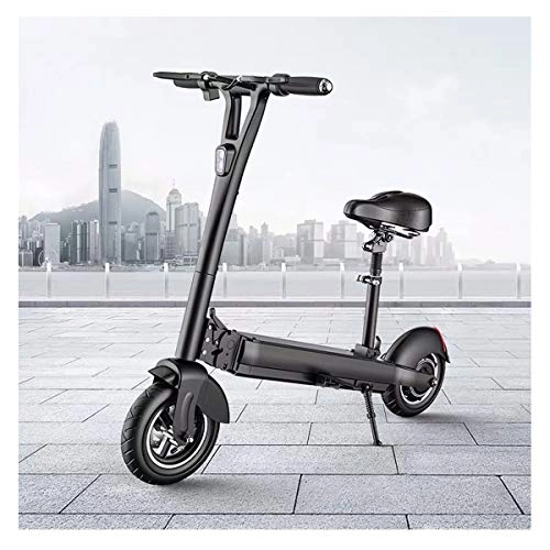 Electric Scooter : LJP Electric Folding Scooter For Adults 10 Inch Tires Foldable Electric Scooter With Double Braking System Max Speed 40 Km / h