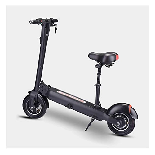 Electric Scooter : LJP Electric Folding Scooter With Seat Up To 60-70 KM Range Folding E-kick Scooters For Adults 350w Motor Easy To Carry Black