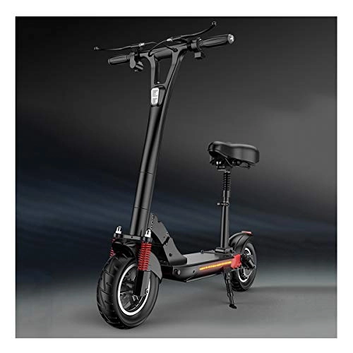 Electric Scooter : LJP Electric Kick Scooter Foldable 40 Km / h Max Speed Electric Scooters With Seat Portable 500W Motor 10" Wheels 60-70 Km Range