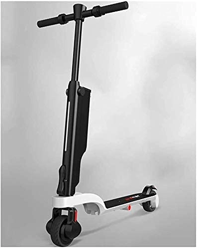 Electric Scooter : LLKK An electric scooter, electric scooter, 5 inches pneumatic tire 250W brushless motor 3 double disc brake mode speeds - maximum speed of 25 KM / H LED display length of 40 KM, A3. (Color : B)