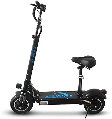 Electric Scooter : LLKK Commuting an electric scooter 10 inches foldable scooter, the seat belt 2000W 52V 23.6Ah dual motor lithium battery with high-definition display (Color : -, Size : -)