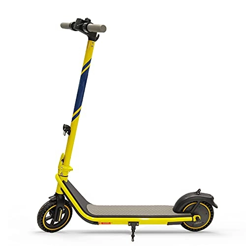 Electric Scooter : LuvTour E-Scooter 8.5 inch Foldable Electric Scooter 350W Up to 25Km / h and 26Km Long Range, Battery 36V 7.5Ah, LCD Display, LED Lights, Electronic Brake-City Kick Scooter for Adults Teens (Yellow)