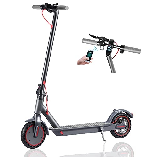 Electric Scooter : LuvTour Electric Scooter AX01 APP Edition - [10.4Ah Capacity Battery] - Foldable - 350W Motor - 15.5mph 18.64 Mile Range Disc Brakes UK Spec with APP Control Battery E-Scooter For adults & Teenagers