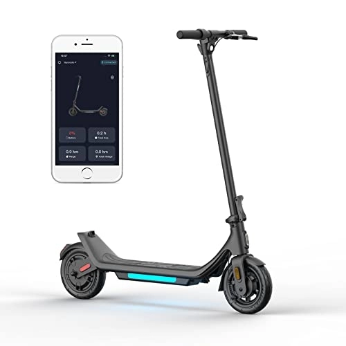 Electric Scooter : M MEGAWHEELS Electric Scooter Adult, 9" Tires, 25km / h Max Speed with 3 Speed Modes, Up to 20km Range, Double Braking System and App