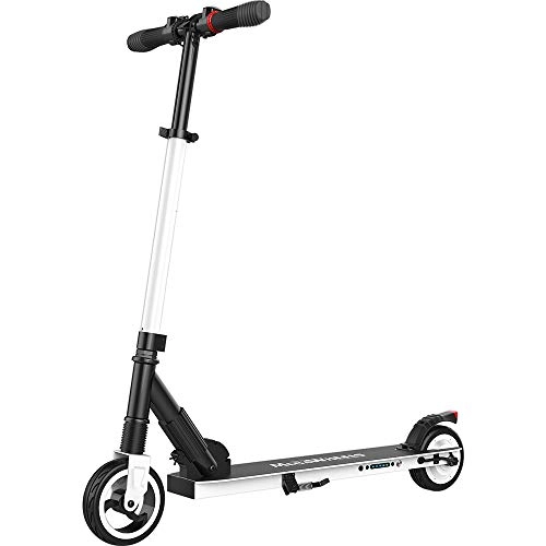 Electric Scooter : M MEGAWHEELS Electric Scooter, Max Speed 14 MPH, 15KM Range, 20lbs Lightweight Folding Electric Scooter for Adult, Children with 6.0'' Tires, White