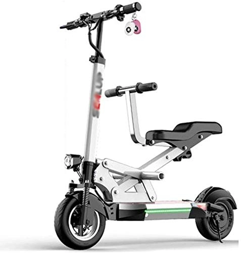 Electric Scooter : MISTLI Electric Scooter adults, Powerful 500W motor, 10"Electric brake, Easy Carry design, 36V battery electric scooters, suitable for adults and adolescents, White, 80~100km