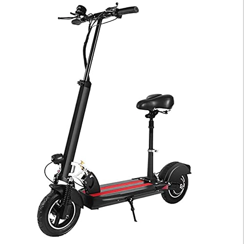 Electric Scooter : MKKYDFDJ Foldable E-scooter With Detachable Seat, Remote Control Electric Scooter, Lightweight And Portable Commuter E-bike, Three-speed Adjustable, LCD