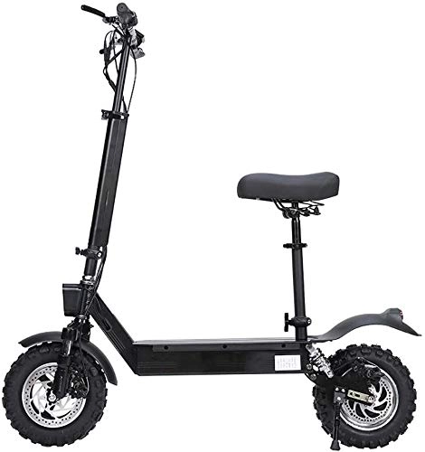 Electric Scooter : N\A ZGGYAElectric Scooter Off-road Electric Scooter Adult Electric Folding Scooter Small 11 Inch Mini Folding Electric Scooter, 48V 1000W High Speed Motor 60km / h, Motor Folding Scooter
