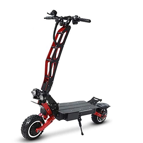 Electric Scooter : NA Electric Scooter Adult 5600W Dual-motor 11-inch Off-road, Equipped With 60V 30AH Lithium Battery, Maximum 150km Bearing 200KG Maximum Speed 85km / h Portable Foldable Scooter Electric