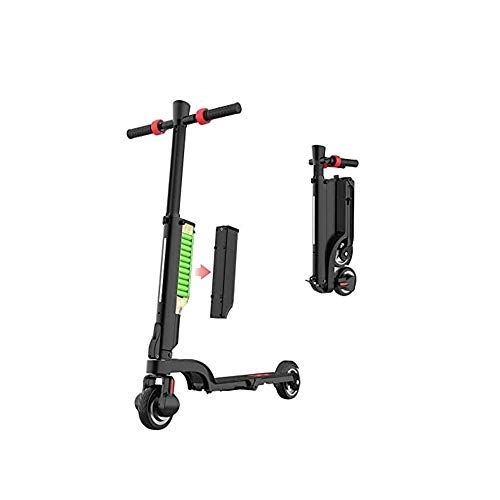 Electric Scooter : NA Electric Scooters 250W Mini Portable Foldable Commuting Tool, Aluminum Alloy Body, Endurance 15-20km, Speed 25km / h, Electric Scooter Adult