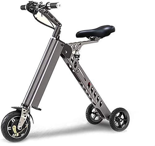 Electric Scooter : NA Mini Electric Scooter For Adults, Aluminum Alloy Body, GPS Positioning, Three-speed Speed Regulation, 350W 8-inch Ultra-light Portable Electric Scooter With Seat