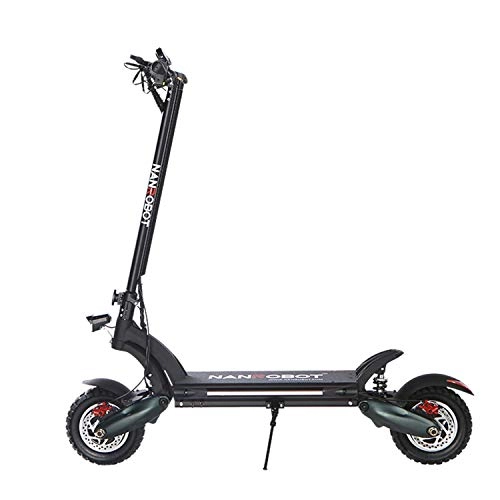 Electric Scooter : NANROBOT D6+ 10" 2000W Motor Powerful Foldable Adult Electric Scooter Lightweight 25 Miles Long Range Speed 40 MPH (Dirc Brake)