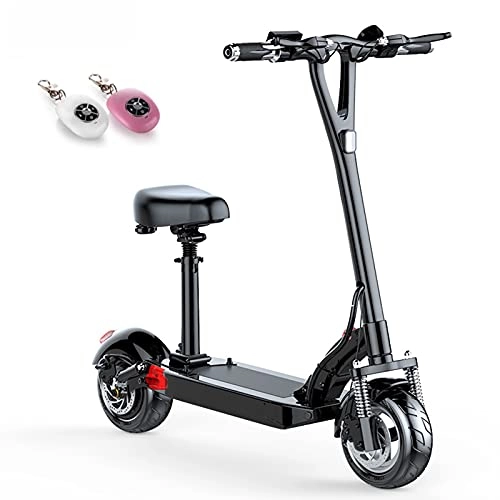 Electric Scooter : NCBH Electric Scooter for Adults, Foldable Electric Scooter, 10-inches Vacuum tires, Powerful 400W / 500W Motor, Removable Seat, GPS remote positioning anti-theft system, Remote control, 10.4AH, 36V400W