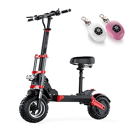 Electric Scooter : NCBH Electric Scooter for Adults, Powerful 500W Motor & Max Speed 93 MPH, 48V 10AH / 13AH / 21AH / 28.6AH Battery, Foldable Electric Scooter with Removable Seat, 150KM, B