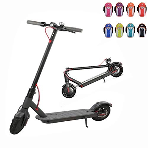 Electric Scooter : NCBH Foldable E-scooter Electric Scooter for Adults and Teens with 350w Motor Multifunctional Lcd Display Screen and Double Brake System Maximum Speed 27km / H, Black, 6A