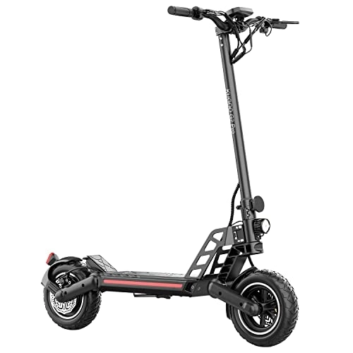 Electric Scooter : Offroad Electric Scooter Adult Fast Folding E Scooters High Power 10" All Terrain Tire Disc Brake 3 Speed Modes with LCD Screen for Adults