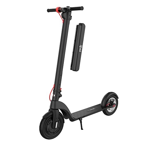Electric Scooter : Pedlr Pro P8 Electric Scooter Adult Fast 32 km / h, Portable Folding E-Scooter with 350W Motor, Long Range 45km , 10 Inch Tires , 36V / 10Ah Charging Lithium Battery
