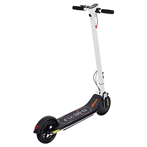 Electric Scooter : Portable Electric Folding Two-Wheel Scooter Alloy Steel Car 350W / Front Drive Adult Electric Bike 1095 * 420 * 495Mm, White
