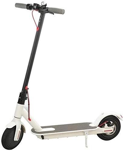 Electric Scooter : Portable Folding Commuting Scooter Electric Scooter 350W Motor Lcd Display Screen 8.5 Inches Max Speed 25Km / H Suitable For Adults And Kids Super Gifts (White)