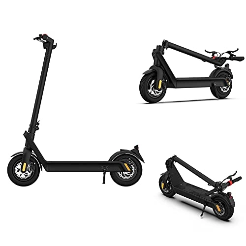 Electric Scooter : PTHZ Electric Scooter for Adults, Powerful 600w Motor Up to 19 Mph 500w Motor, 10-inch Air Filled Big Tires, Portable and Foldable Electric Scooter Adult for Commute and Travel, X7 13in