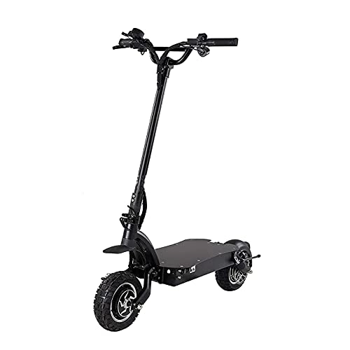 Electric Scooter : PTHZ Foldable Electric Scooter for Adult, 2000w Dual Drive Offroad Electric Scooter, Portable 10.0 Inch Folding E-bike 60-65km Long-range Rear Brake Light for Kids