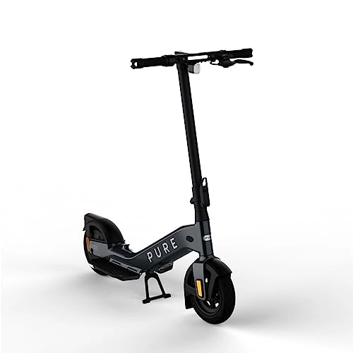 Electric Scooter : Pure Advance+ 2023 E-Scooter: Forward-Facing Riding Stance. 50KM (31mi) Range, 500W Motor, Slimline-Folding Adult Electric Scooter, 10'' Tubeless Tyres and Indicators From Scooters, Mercury Grey