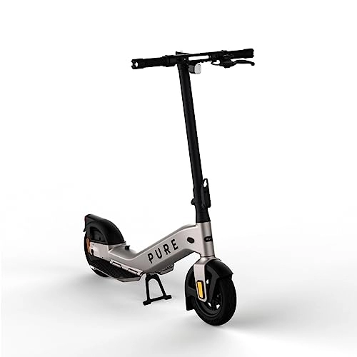 Electric Scooter : Pure Advance+ 2023 E-Scooter: Ultimate Riding Position. 31mi (50KM) Range, 500W Motor, Slimline-Folding Adult Electric Scooter, 10" Tubeless Tyres and Indicators From Pure Electric Scooters