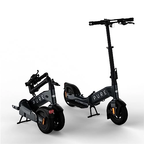 Electric Scooter : Pure Advance Flex 2023 Folding E-Scooter: Ultra Compact, Ultimate Riding Position. 25mi (40KM) Range, 500W Motor, Adult E-Scooter, 10" Tubeless Tyres and Indicators From Pure Electric Scooters
