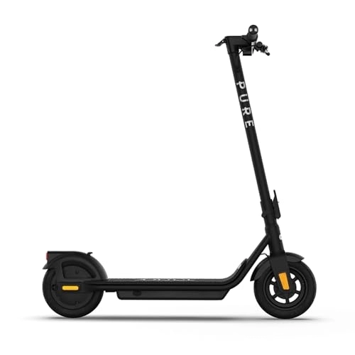 Electric Scooter : Pure Air 3 Electric Scooter Adult 19mi (30KM) Long Range, 350W Motor (500W Peak), Lightweight Foldable Electric Scooters, E Scooter with 10" Tubeless Tyres and Indicators