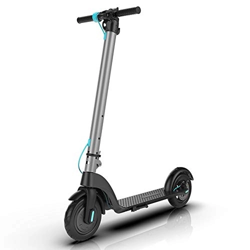 Electric Scooter : QIANG Electric Scooter Adult Folding E-Scooter With LCD Display Screen 3 Speed Modes 350W Motor Up To 32km / h, Triple Brake Lightweight Design, Silver