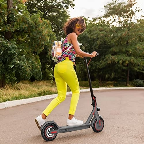 Electric Scooter : QMWHEEL RIDE Electric Scooter Adult, 350W Motor 30km Long Range Max Speed 25 kmh 3 Speed Settings E Scooter, 8.5" Tires Foldable Scooter Electric, App Control Max Load 225 lbs