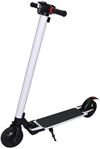Electric Scooter : QPWZ Escooter Electric Scooter E Folding Mobility Scooter 6.5 Inch Solid Tires 18Km Range Max Speed 25Km / H 250W Motor Lcd Display Screen Suitable For Women And Teenagers (White)