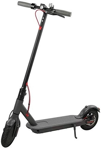 Electric Scooter : QPWZ Folding Portable Electric Scooter With Lcd Display 7.5A Li-Ion Battery Up To 25 Km / H With 8.5 Inch Pneumatic Tires Gift For Teenagers And Adults (Black)